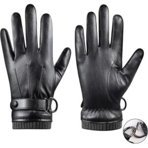 Black  Leather Gloves - 03
