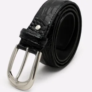 Black Leather Belt  - 07
