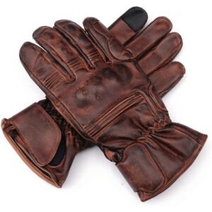 Brown Leather Gloves - 01
