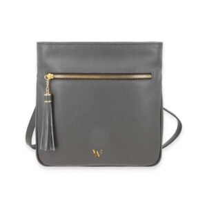 Grey Leather Bag - 08