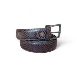 Leather Snake Pattern Belt - 04